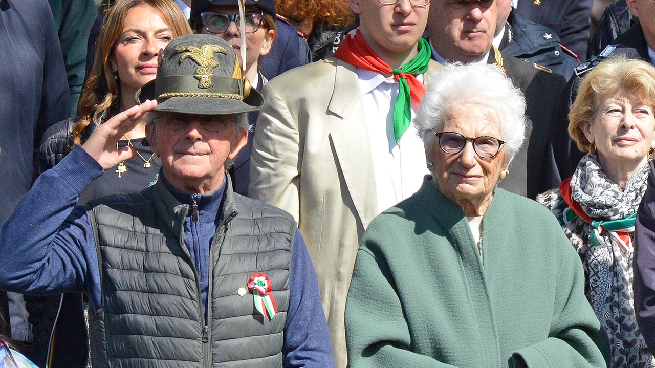 La senatrice a vita Liliana Segre alla cerimonia del 25 aprile a Pesaro La senatrice a vita Liliana Segre alla cerimonia del 25 aprile a Pesaro