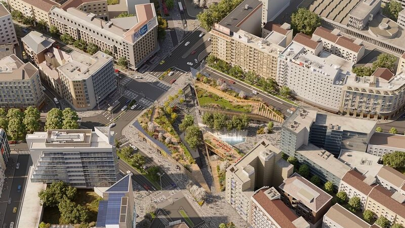 Il rendering del progetto di restyling di piazzale Loreto