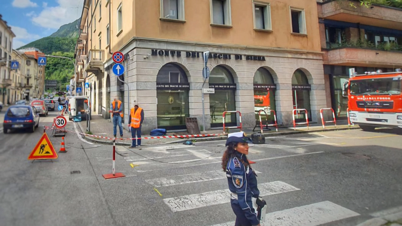 L'area è stata delimitata dalla Polizia locale di Lecco