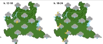 Previsioni meteo dal bollettino di Arpa Lombardia per domenica 8 settembre