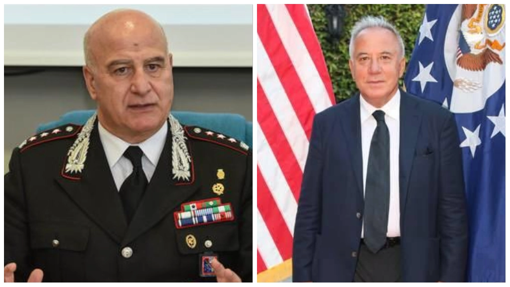 Da sinistra, il generale dell'Arma Oreste Liporace e l'imprenditore Ennio De Vellis Da sinistra, il generale dell'Arma Oreste Liporace e l'imprenditore Ennio De Vellis