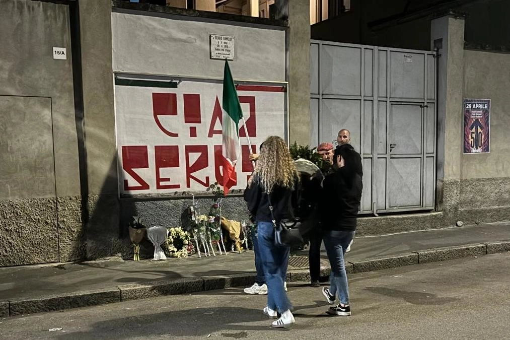 Il murale in memoria di Sergio Ramelli in via Paladini a Milano dove ogni anno il giovane viene ricordato con un corteo