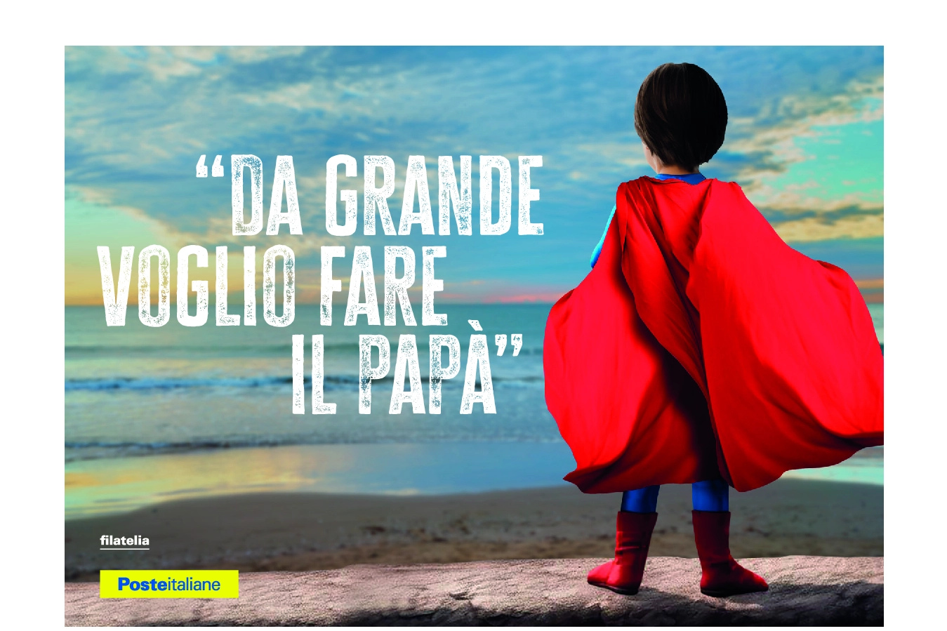La cartolina realizzata da Poste Italiane in occasione della Festa del Papà del 19 marzo 2024