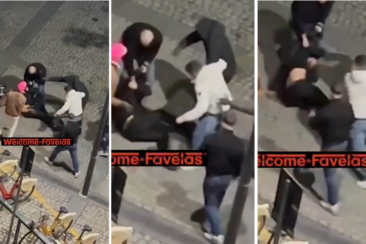 Alcuni frame del pestaggio presi dal video della pagina Instagram Welcome to Favelas