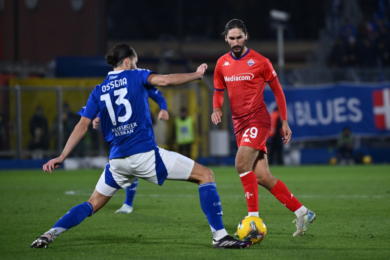 Un momento di Como-Fiorentina