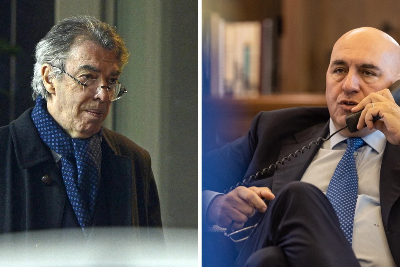 L'imprenditore Massimo Moratti e il ministro Guido Crosetto