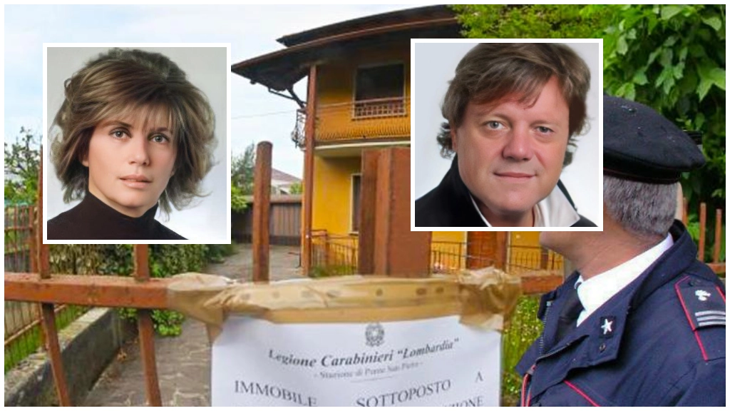 Il luogo del delitto e, nei riquadri, la vittima Stefania Rota e l'assassino Ivano Perico Il luogo del delitto e, nei riquadri, la vittima Stefania Rota e l'assassino Ivano Perico