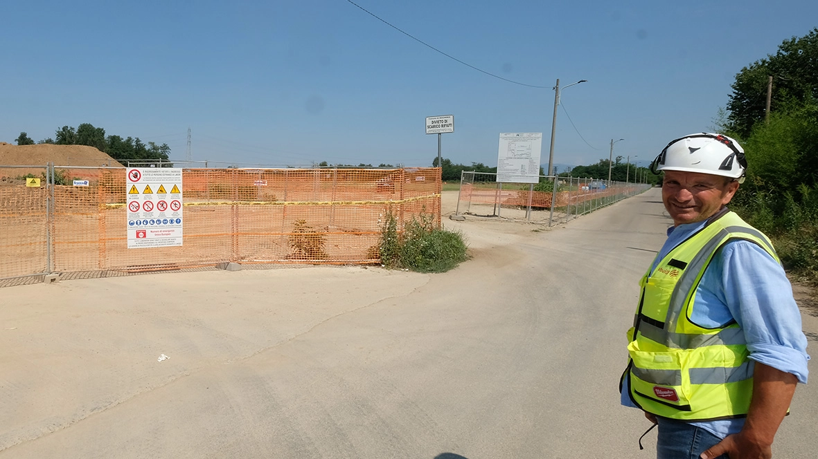 L'area di cantiere della Pedemontana a Cesano