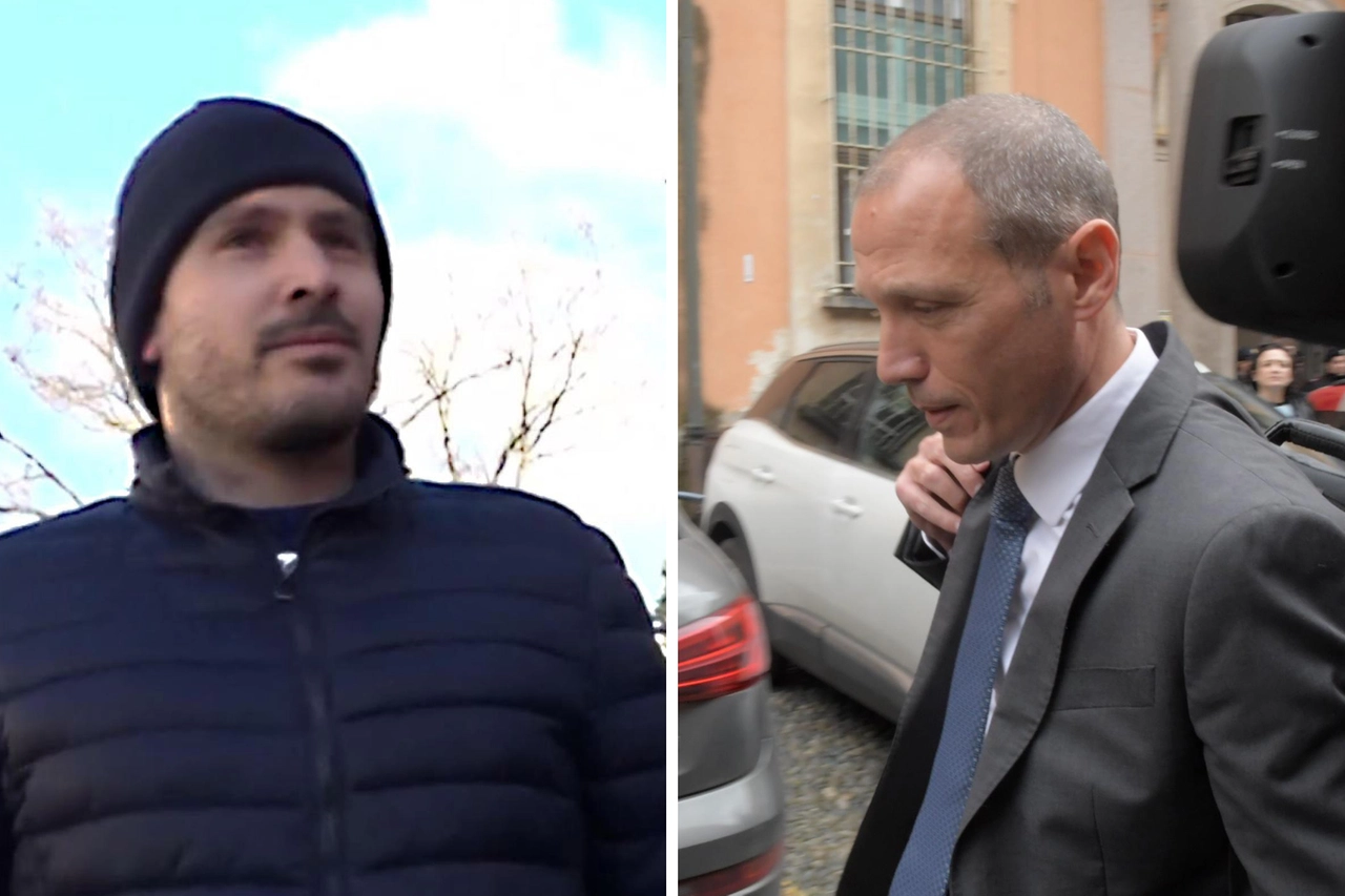 A sinistra, Andrea Sempio. A destra, il perito Emiliano Giardina