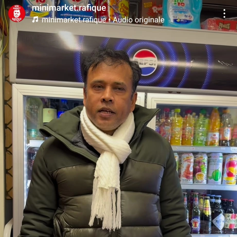 Rafique in uno dei suoi video girati nel punto vendita di via Valvassori Peroni e pubblicati sui social