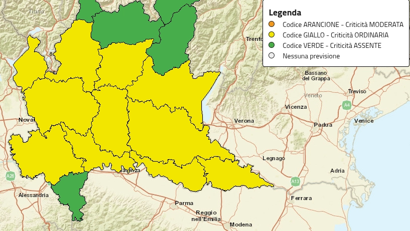 Allerta meteo per temporali in Lombardia Allerta meteo per temporali in Lombardia