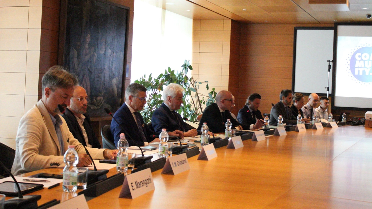 I protagonisti del bilancio presentato nella sala del consiglio del Banco BPM I protagonisti del bilancio presentato nella sala del consiglio del Banco BPM