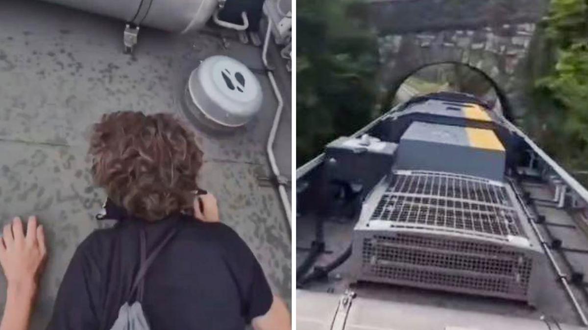 follia train surfing sulla brescia edolo denunciati due minori per il video choc sul tetto del treno a 100 all8217ora