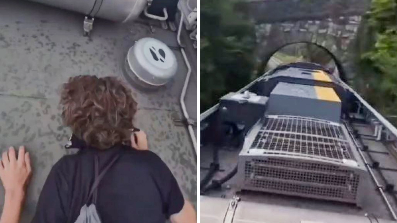Follia train surfing sulla Brescia-Edolo: denunciati due minori per il video choc sul tetto del treno a 100 all’ora