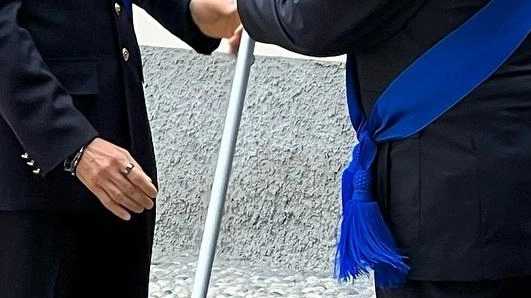 Marco Baffa accolto dalla sindaca Anna Varisco e dall’assessore alla Sicurezza Mazzola Marco Baffa accolto dalla sindaca Anna Varisco e dall’assessore alla Sicurezza Mazzola