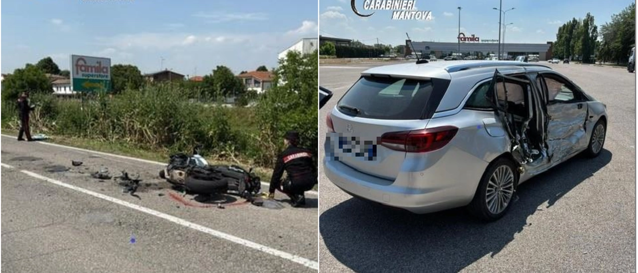 Grave incidente a Gonzaga: moto finisce contro un’auto in svolta. Gravissimo un 40enne