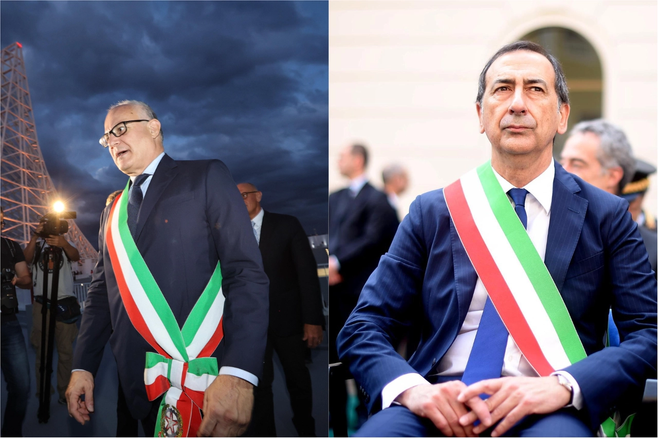 Il sindaco di Roma Roberto Gualtieri e Beppe Sala, entrambi sostenuti da Pd e da una maggioranza di centrosinistra