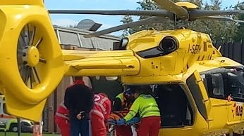 Il 68enne è stato trasportato in elicottero all'ospedale di Parma