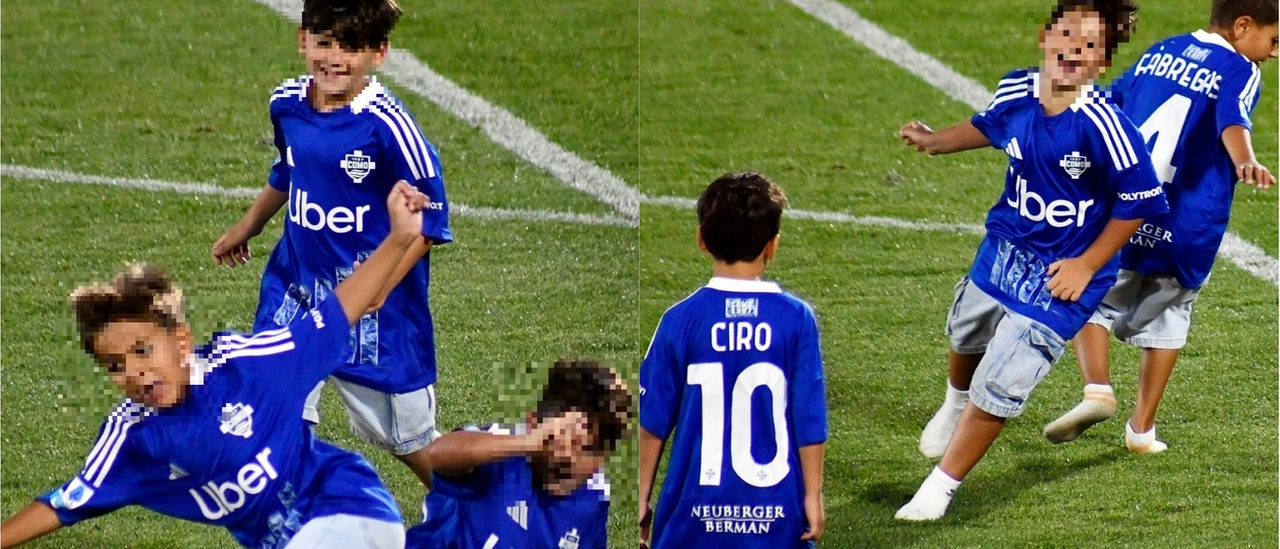 Como, sul campo del Sinigaglia la partita improvvisata dei baby Fabregas e Messi