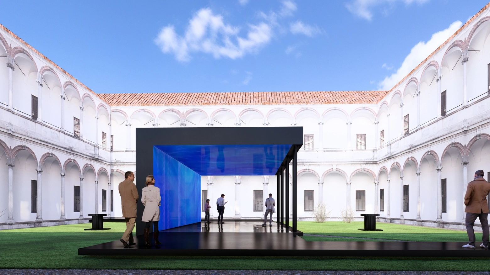 Fuorisalone 2024, l’installazione di Sanlorenzo a cura di Piero Lissoni nel cortile del ‘700 della Statale