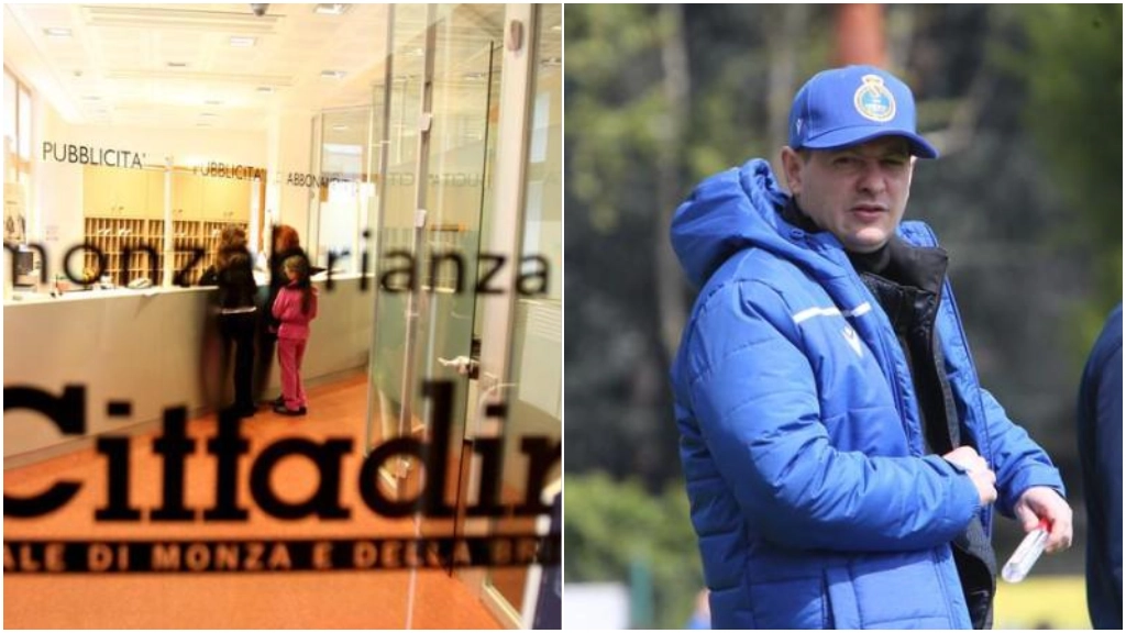 La sede del bisettimanale Il Cittadino e, a destra, l'imprenditore-editore Davide Erba La sede del bisettimanale Il Cittadino e, a destra, l'imprenditore-editore Davide Erba