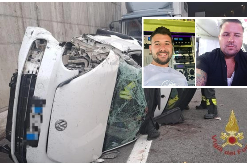Nel riquadro, Brad Rossi, 27 anni, e Richard Busnelli, 29 anni