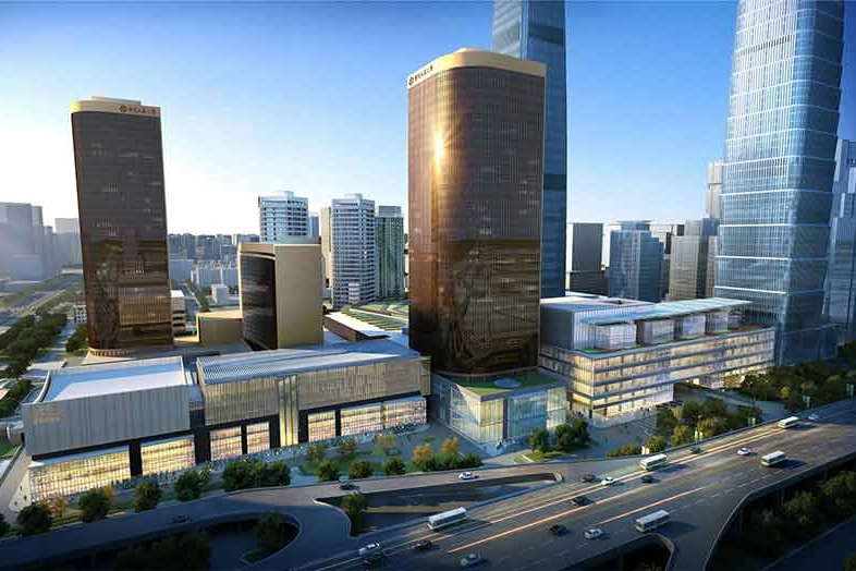 Il complesso del China World Mall, il più grande centro commerciale della Cina e fra i più estesi al mondo