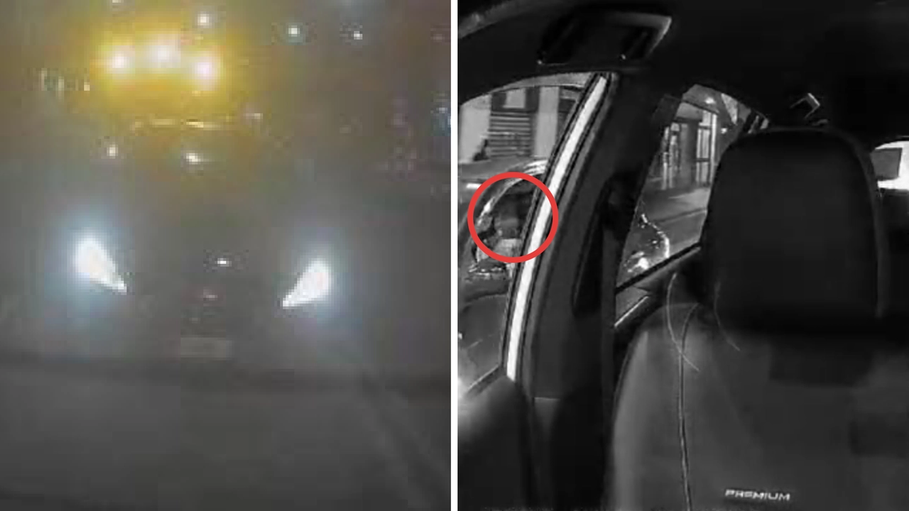 A destra, la ripresa della dashcam posteriore qualche minuto prima delle 2 della notte tra mercoledì e giovedì: il taxi è fermo al semaforo all’angolo tra corso Buenos Aires e via Giovanni da Palestrina