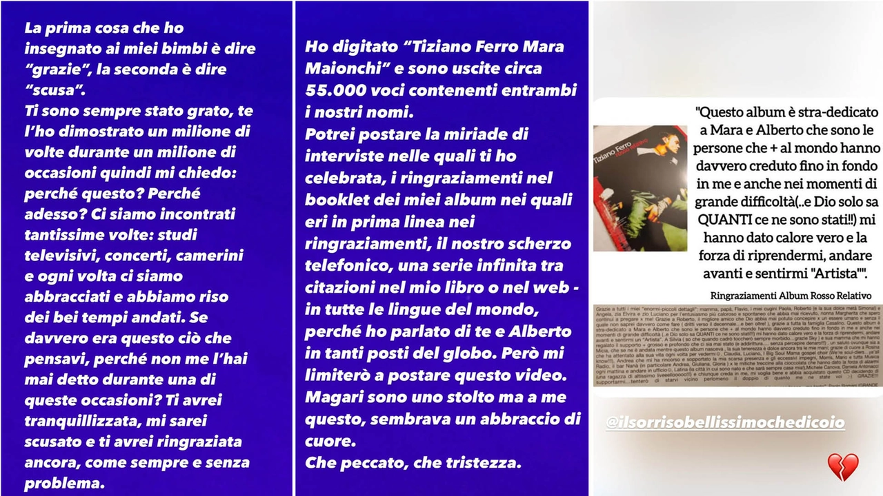 Le storie postate da Tiziano Ferro