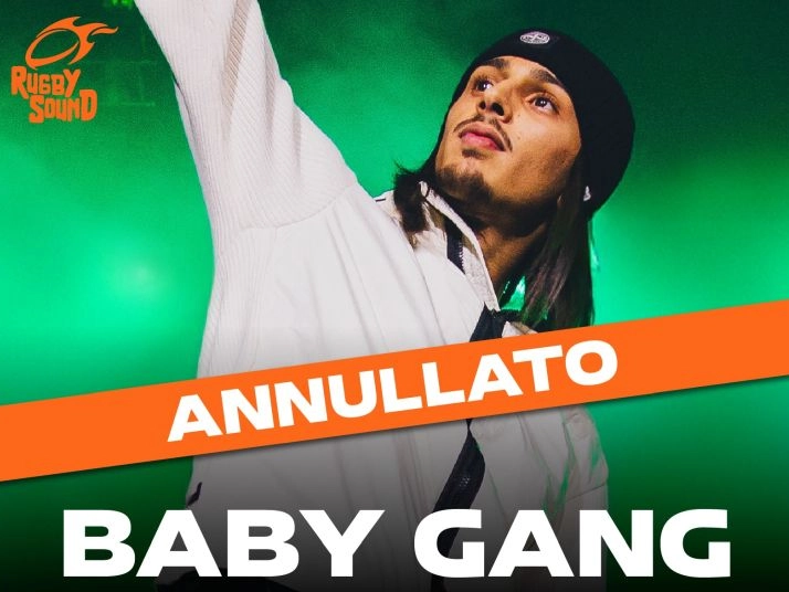L'annuncio dell'annullamento del concerto di Baby Gang da parte degli organizzatori del Rugby Sound