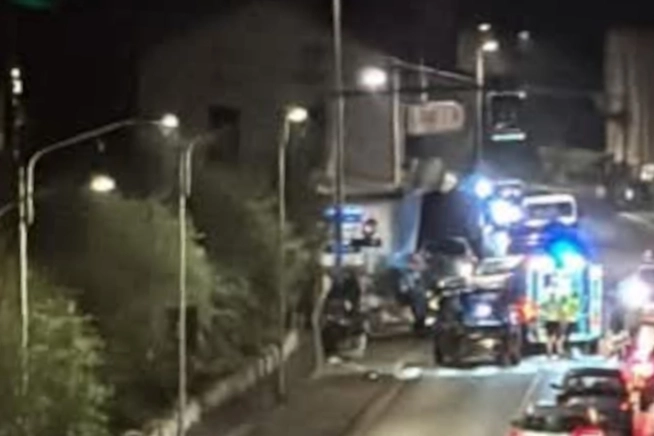 La scena dell'incidente ad Abbadia Lariana