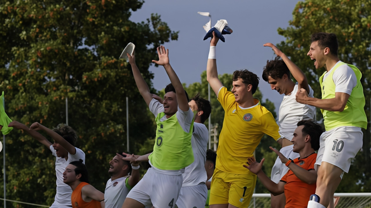La gioia dei giocatori della Leon per la vittoria nell’andata della finale playoff La gioia dei giocatori della Leon per la vittoria nell’andata della finale playoff