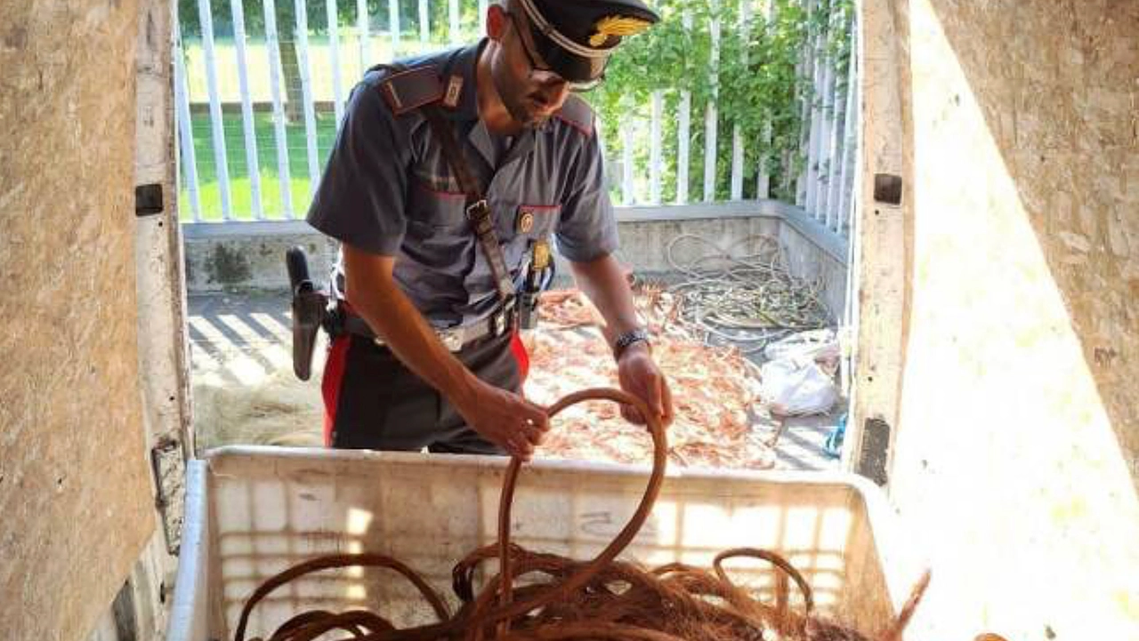 Calcinato, il rame scoperto in un furgone