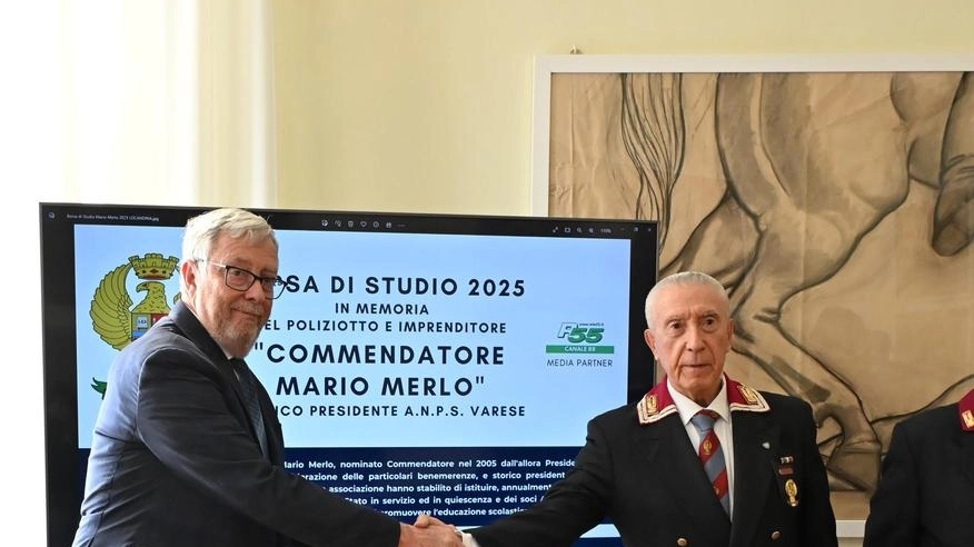 . presentazione in Questura della borsa di studio dedicata alla memoria di Mario Merlo . presentazione in Questura della borsa di studio dedicata alla memoria di Mario Merlo