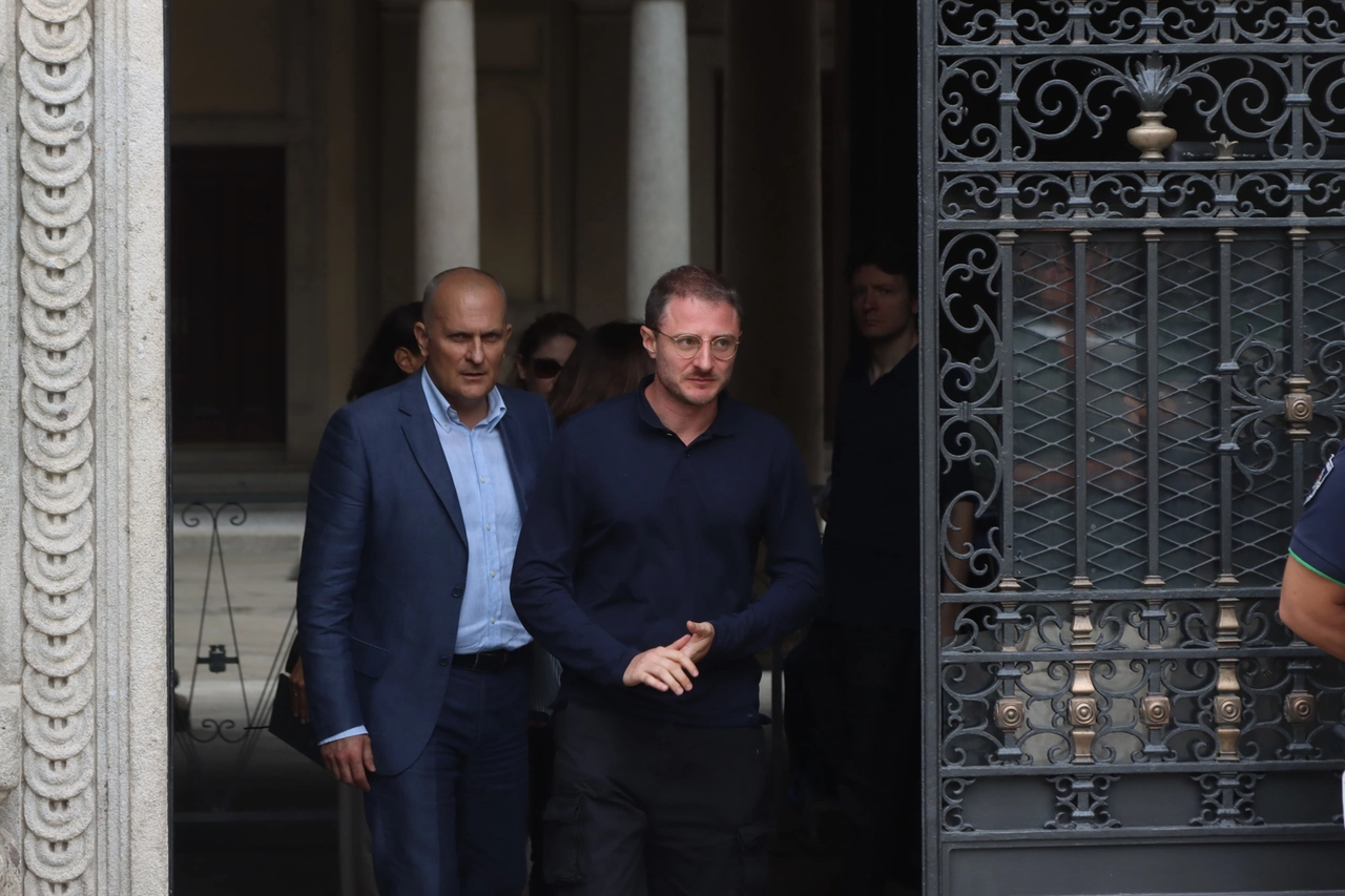 Il portavoce del comitato Filippo Maria Borsellino all'uscita da Palazzo Marino