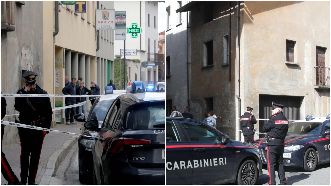 L'intervento dei carabinieri nella villetta di Delebio teatro della sparatoria
