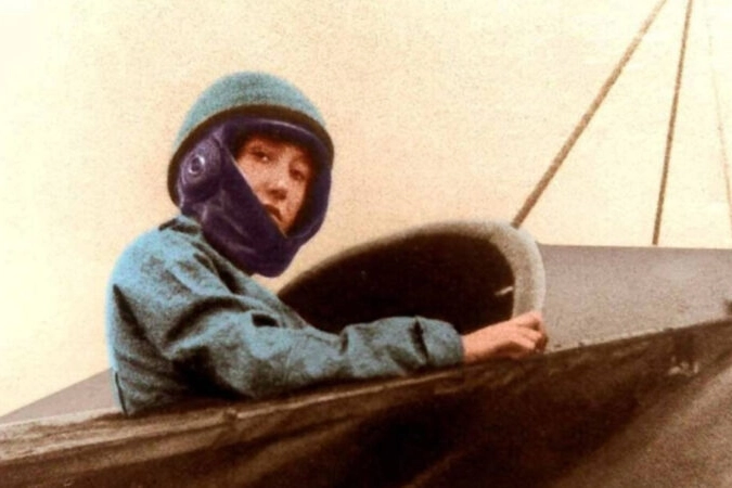 La milanese Rosina Ferrario, la prima donna italiana (e l'ottava al mondo) a diventare pilota d'aviazione nel 1913