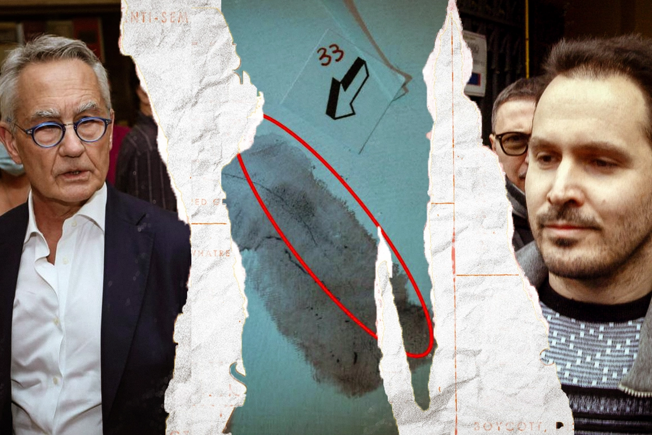L'impronta 33 (al centro). A sinistra, l'ex comandante del Ris Luciano Garofano. A destra l'indagato, Andrea Sempio