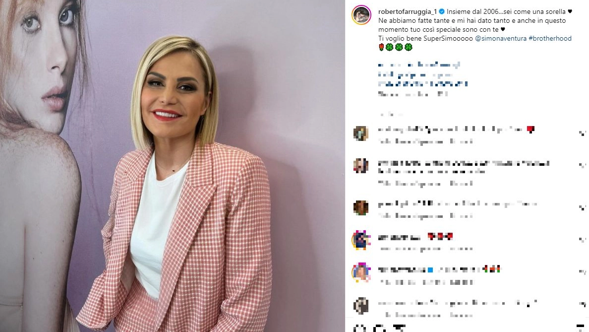 Nuovo look per Simona Ventura (foto Instagram Roberto Farruggia)