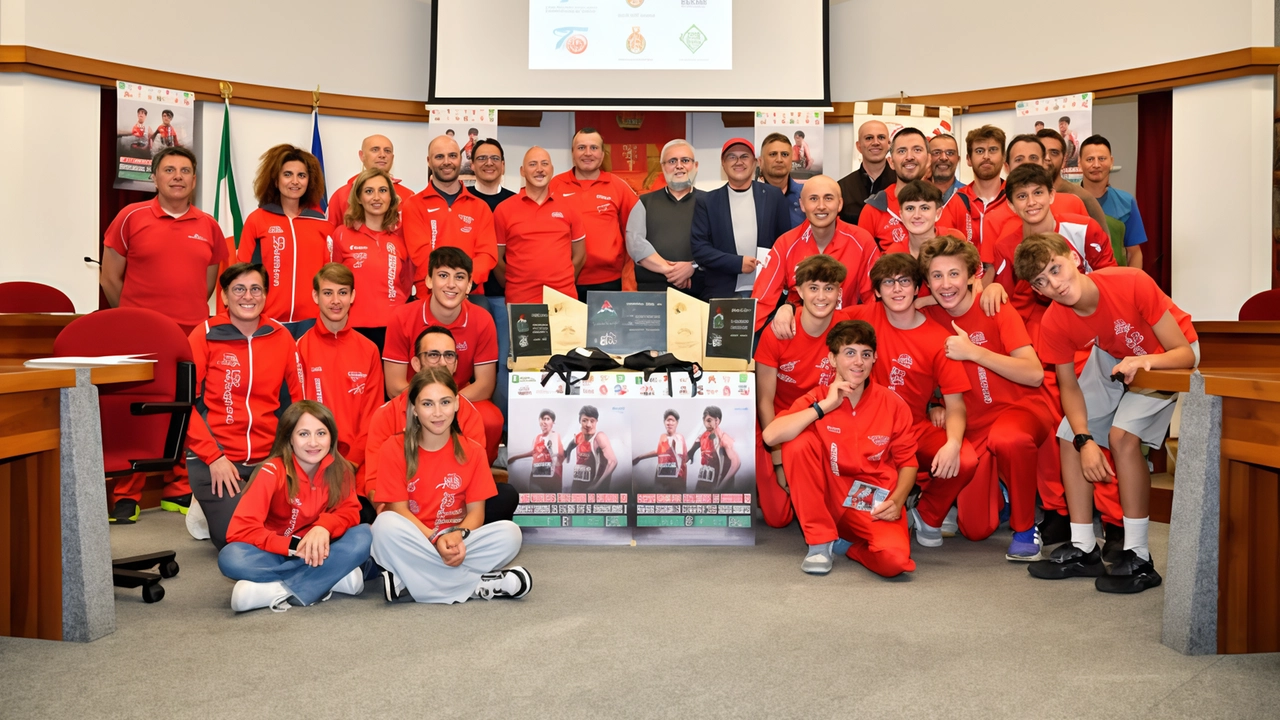 I Cadetti e le Cadette con allenatori e dirigenti del gruppo sportivo Csi Morbegno