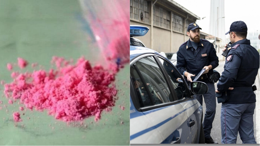 Cocaina rosa e agenti di polizia Cocaina rosa e agenti di polizia