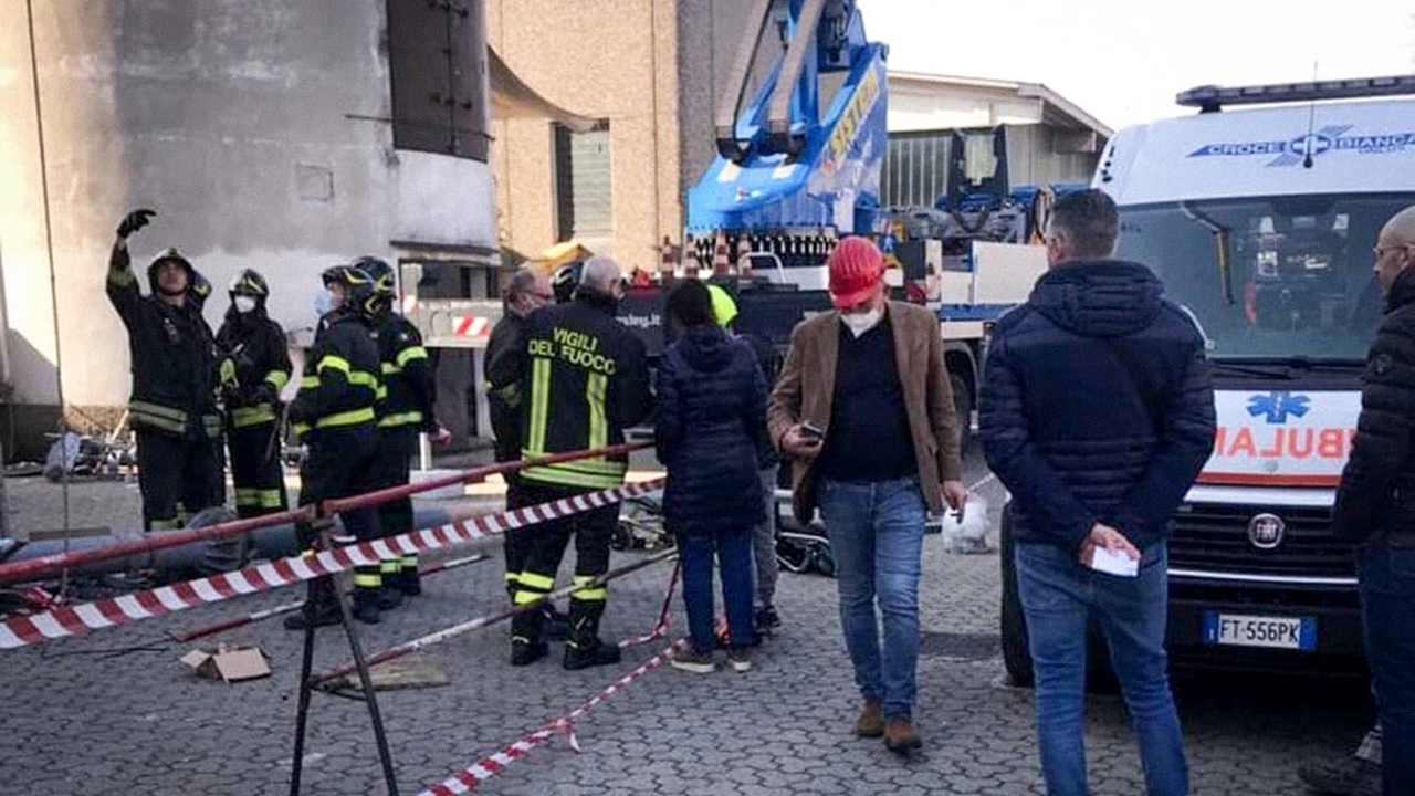 Il luogo dell'incidente mortale sul lavoro avvenuto a Biassono Il luogo dell'incidente mortale sul lavoro avvenuto a Biassono