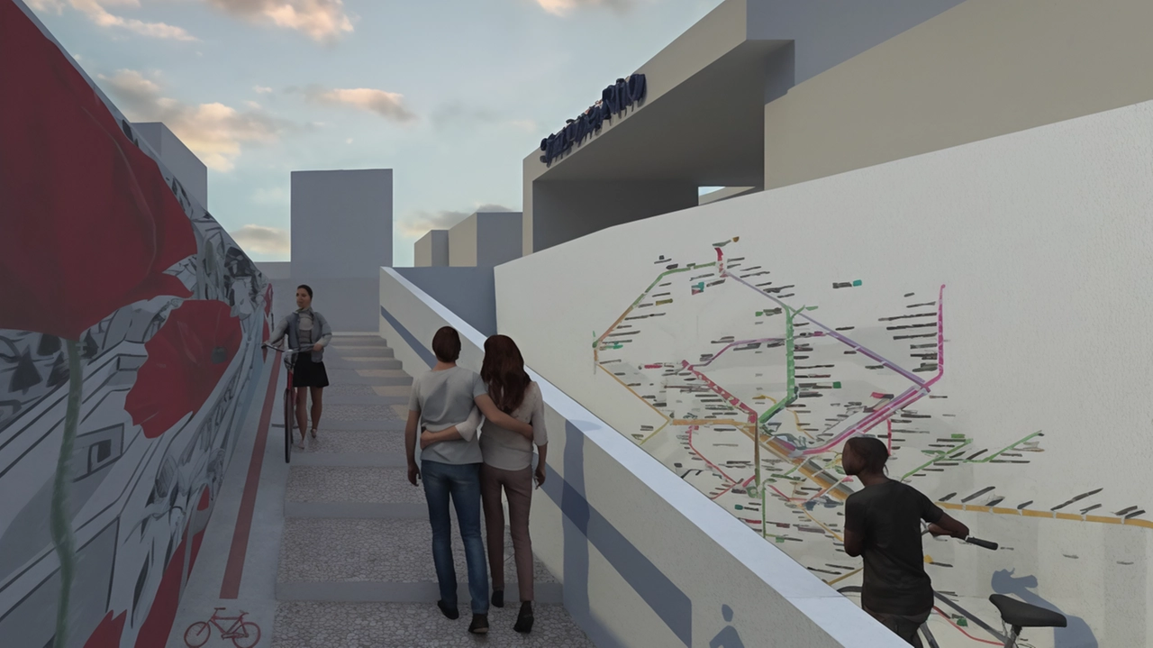 Il rendering del progetto della nuova stazione di Rho