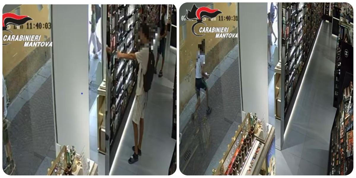 mantova ruba profumi per 700 euro in un negozio in pieno centro e scappa individuato dai carabinieri