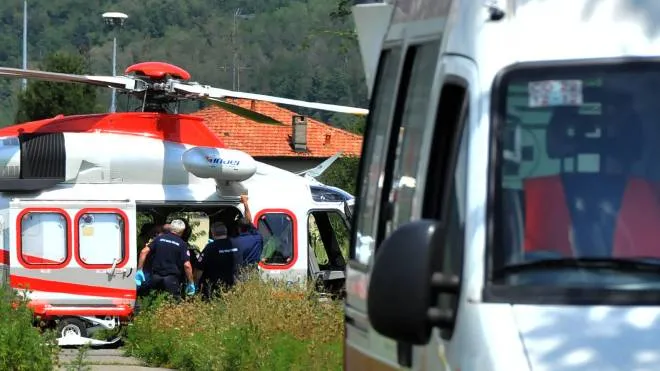 Il bimbo è stato trasportato in elicottero al Niguarda