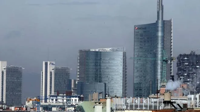 Lo skyline dei grattacieli di Porta Nuova a Milano 
