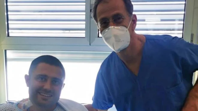 Filippo Zampagni, 38 anni, operato dall’équipe del dottor Marco Diena