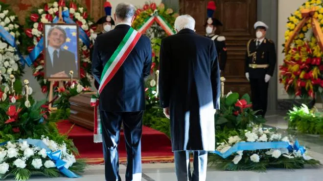Il presidente Sergio Mattarella insieme Roberto Gualtieri, sindaco di Roma