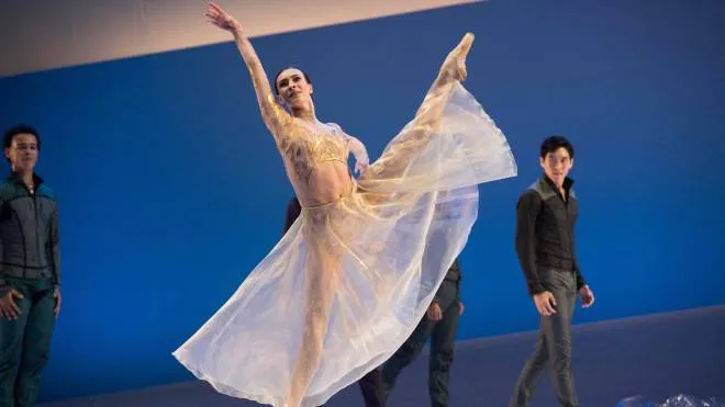 (FILES) In this file photo taken on December 27, 2016 Russian dancer Olga Smirnova performs in "La Belle" (The Beautiful One), a creation by French dancer and choreographer Jean-Christophe Maillot for the Monte-Carlo Ballet in Monaco. - Prima ballerina Olga Smirnova has quit the Bolshoi in Moscow to join the Dutch National Ballet, it was announced on March 16, 2022, making her the first Russian to quit the fabled company over the war in Ukraine. (Photo by Yann COATSALIOU / AFP)