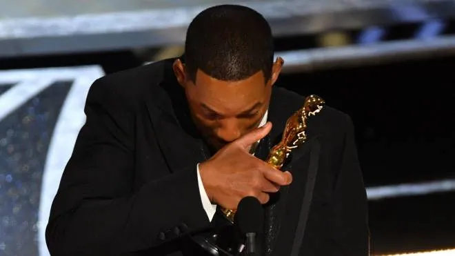 US actor Will Smith accepts the award for Best Actor in a Leading Role for "King Richard" onstage during the 94th Oscars at the Dolby Theatre in Hollywood, California on March 27, 2022. (Photo by Robyn Beck / AFP)